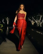 Sexy Amyra Dastur in a Red Strapless Corseted Cocktail Gown Photos 03 Sexy Amyra Dastur in a Red Strapless Corseted Cocktail Gown Photos 03