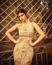 Sexy Mouni Roy in a Golden Shimmery Gown Pictures 04
