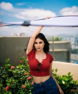 Sexy Mouni Roy in a Red Top and Showing her Sexy Figure 01