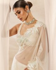 Slender Beauty Mouni Roy in a Transparent White Saree Pictures 03 Slender Beauty Mouni Roy in a Transparent White Saree Pictures 03