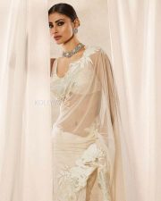Slender Beauty Mouni Roy in a Transparent White Saree Pictures 04 Slender Beauty Mouni Roy in a Transparent White Saree Pictures 04