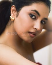 Striking Actress Priyanka Mohan in a Crimson Pearl Corset Dress Photos 02 Striking Actress Priyanka Mohan in a Crimson Pearl Corset Dress Photos 02