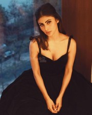 Stunning Babe Mouni Roy in a Flowy Black Maxi Dress with a Sweetheart Neckline Photos 03