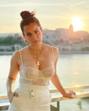 Stunning Kangana Ranaut See Through White Dress Pictures