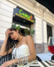 Stunning Mouni Roy in an Off Shoulder White Mini Dress Photos 03 Stunning Mouni Roy in an Off Shoulder White Mini Dress Photos 03