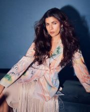 Stunning Nimrat Kaur in a Birch Printed Blazer and Hanami Fringe Skirt Pictures 03