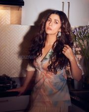 Stunning Nimrat Kaur in a Birch Printed Blazer and Hanami Fringe Skirt Pictures 04