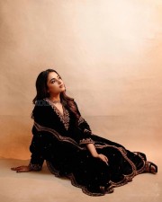 Stunning Priyanka Arul Mohan in a Black Embroidered Designer Dress Photos 04