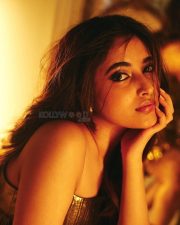 Stunning Priyanka Arul Mohan in a Gold Mini Dress Photos 05