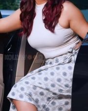 Stylish Anusuya Bharadwaj in a White Tank Top Pictures 01