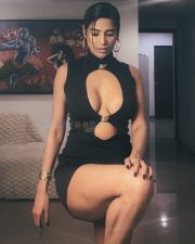 Sultry Poonam Pandey Cleavage in a Black Cutout Mini Dress Photos 02 Sultry Poonam Pandey Cleavage in a Black Cutout Mini Dress Photos 02