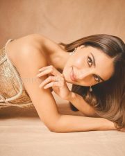 Super Stylish Charismatic Diva Vaani Kapoor in a Strapless Metallic Corset Bodice with a Draped Pleated Skirt Photos 02