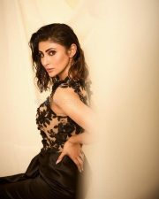 Super Stylish Mouni Roy in a Black Ankle Length Gown with a Front Slit Photos 02 Super Stylish Mouni Roy in a Black Ankle Length Gown with a Front Slit Photos 02