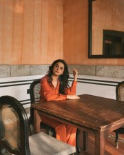 Tamil Beauty Priyanka Arul Mohan in an Orange Co Ord Set Pictures 03