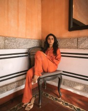 Tamil Beauty Priyanka Arul Mohan in an Orange Co Ord Set Pictures 06