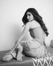 The Wives Actress Mouni Roy in a Strapless Denim Corset with a Light Wash Denim Jeans Photos 02
