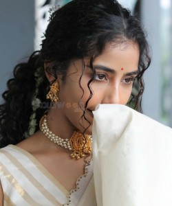 18 Pages Heroine Anupama Parameswaran Beautiful Saree Photoshoot Pictures 04