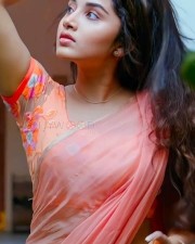 18 Pages Heroine Anupama Parameswaran Sexy Half Saree Pictures 03