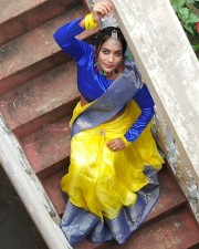 Chepala Katha Fame Meghana Chowdary Latest Dussehra Festival Stills