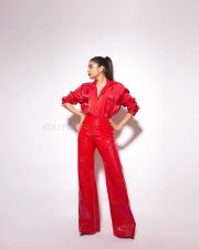 A Babysitter Guide to Monster Hunting Actress Mithila Palkar in a Red Leather Co Ord Set Pictures 08