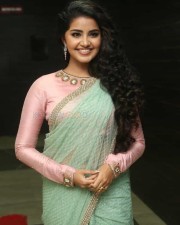 Actress Anupama Parameswaran Green Saree Photos
