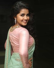 Actress Anupama Parameswaran Green Saree Photos