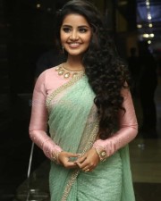 Actress Anupama Parameswaran Green Saree Photos