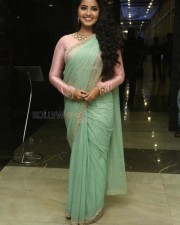 Actress Anupama Parameswaran Green Saree Photos