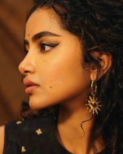 Actress Anupama Parameswaran in a Black Sleeveless Tree of Hearts Top with a Matching Palazzo Pants Photos 05