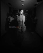 Actress Anupama Parameswaran in a Rose Champagne Gold Embroidered Gown Photos 03