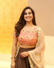 Actress Manjusha At Kavacham Trailer Launch Photos