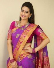 Actress Manjusha Traditional Saree Photos