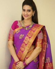 Actress Manjusha Traditional Saree Photos