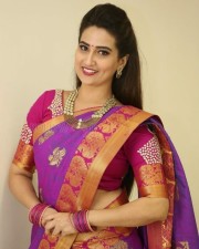 Actress Manjusha Traditional Saree Photos