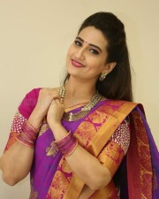 Actress Manjusha Traditional Saree Photos