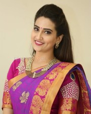 Actress Manjusha Traditional Saree Photos