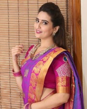 Actress Manjusha Traditional Saree Photos