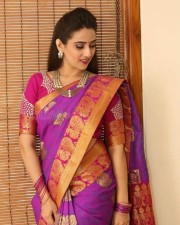 Actress Manjusha Traditional Saree Photos