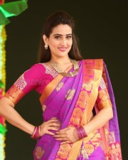 Actress Manjusha Traditional Saree Photos