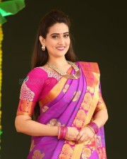 Actress Manjusha Traditional Saree Photos