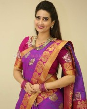 Actress Manjusha Traditional Saree Photos
