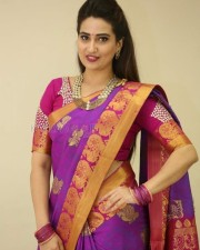 Actress Manjusha Traditional Saree Photos