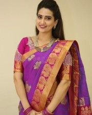 Actress Manjusha Traditional Saree Photos