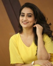 Actress Manjusha Yellow Dress Photos