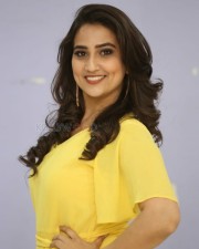 Actress Manjusha Yellow Dress Photos