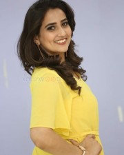 Actress Manjusha Yellow Dress Photos