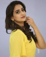 Actress Manjusha Yellow Dress Photos