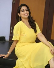 Actress Manjusha Yellow Dress Photos