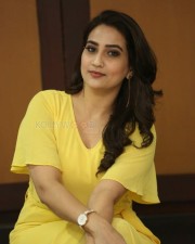 Actress Manjusha Yellow Dress Photos