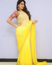Actress Manjusha Yellow Saree Photos